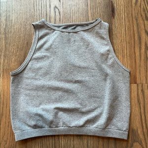 Free people pale gray crop top